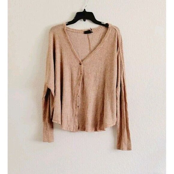 UO Out From Under Jojo Thermal Oversized Cardigan Top Size L - Picture 2 of 8